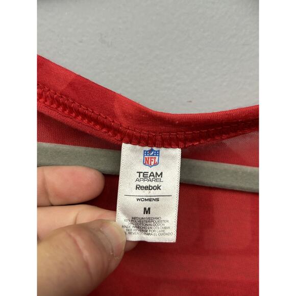 New‎ York Giants Shirt Womens Medium Red NFL Football Scoop Neck Reebok Tee - Picture 5 of 6